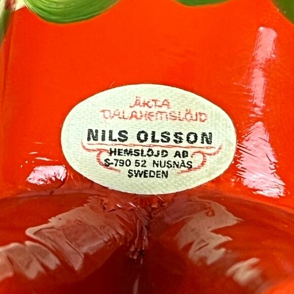 Nils Olsson Sweden Dala Horse Wooden Folk Art Hand Painted Scandi Traditional - Picture 9 of 10